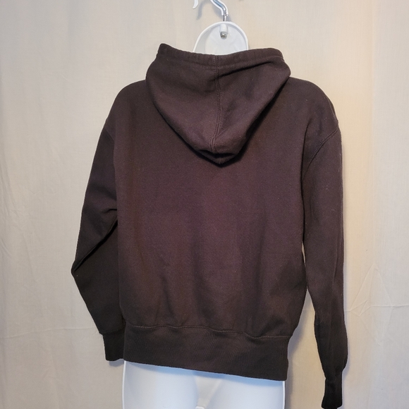 Black With Gold Embroidered IOWA Hooded Jacket - Picture 5 of 10